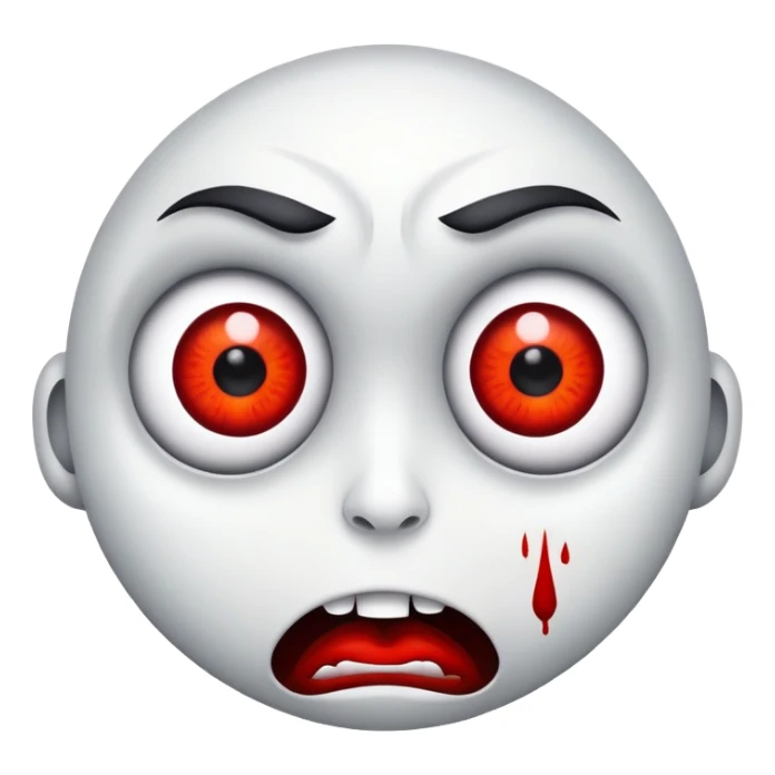 Crazy scary eyes sticker