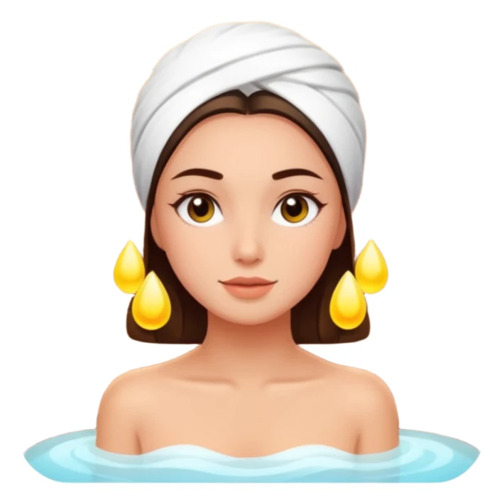Girl in a spa with a glowy skin sticker