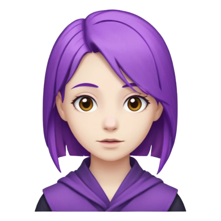 jujutsu kaisen hakari  cheveux violet sticker