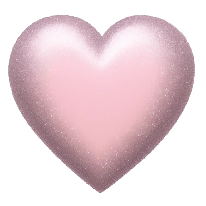 pastel pink heart with small silver glitter dust sticker
