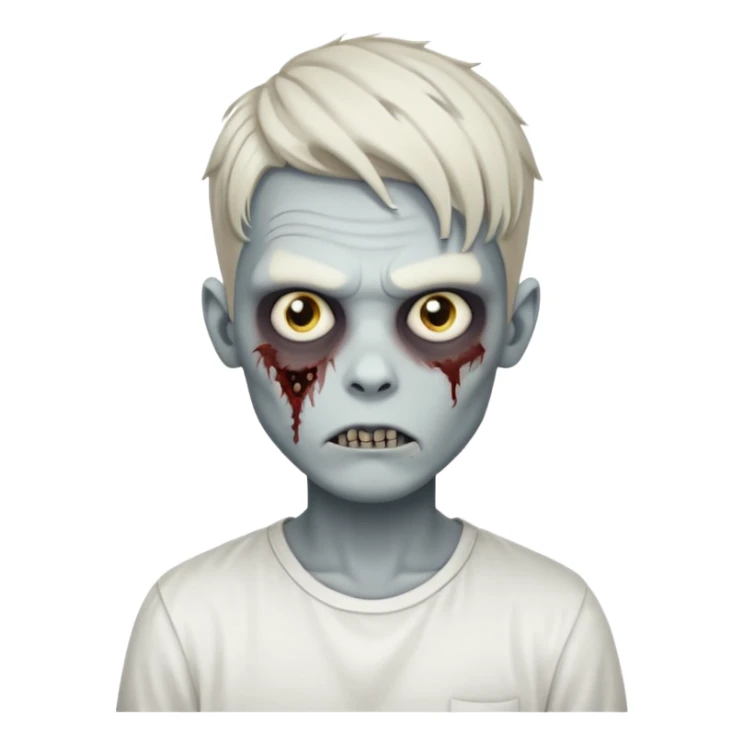 zombie boy with a Twists and white shirt sticker