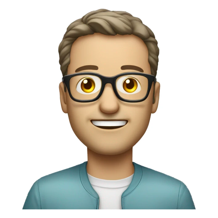 Person die eine paar wichtige Fragen stellt mit Brille sticker