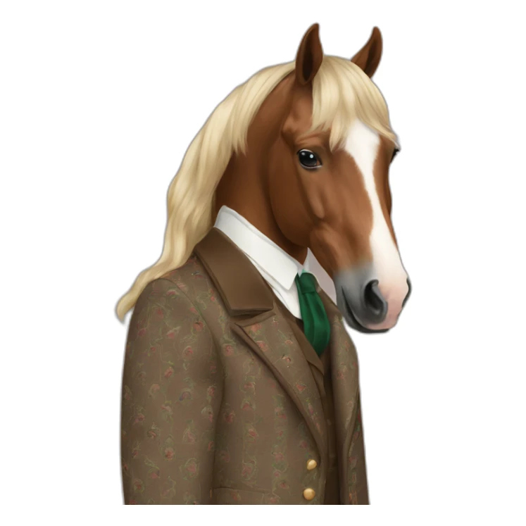 The horse in the Gucci coat sticker