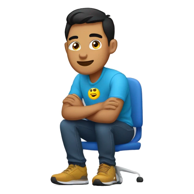 A Filipino Developer wear his Air Pods in front of his Apple Laptop sticker