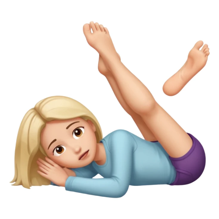 a foot on a girl's head on the ground sticker