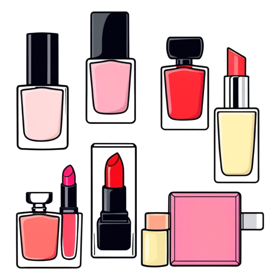 For girls with lipstick and perfume sticker