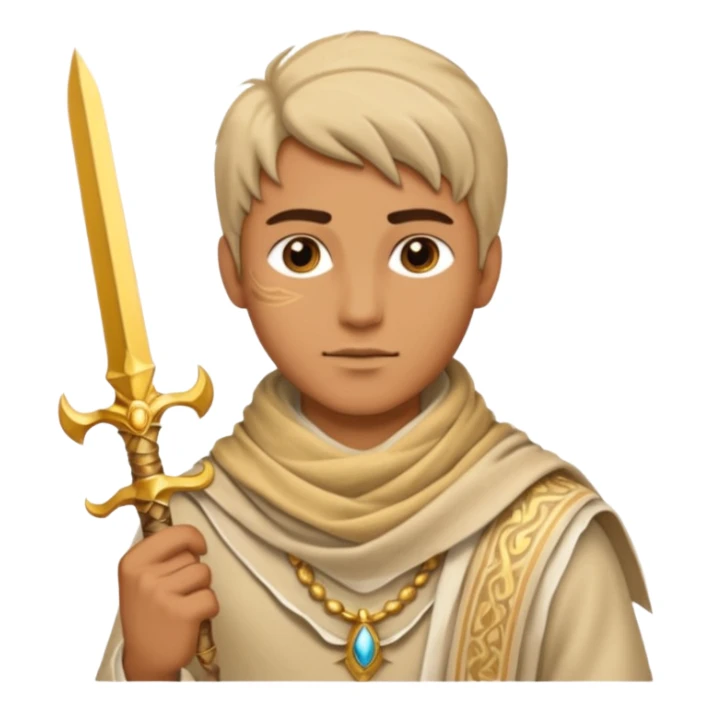 Desert Prince – sand scarf + gold dagger,Golden Princes. sticker