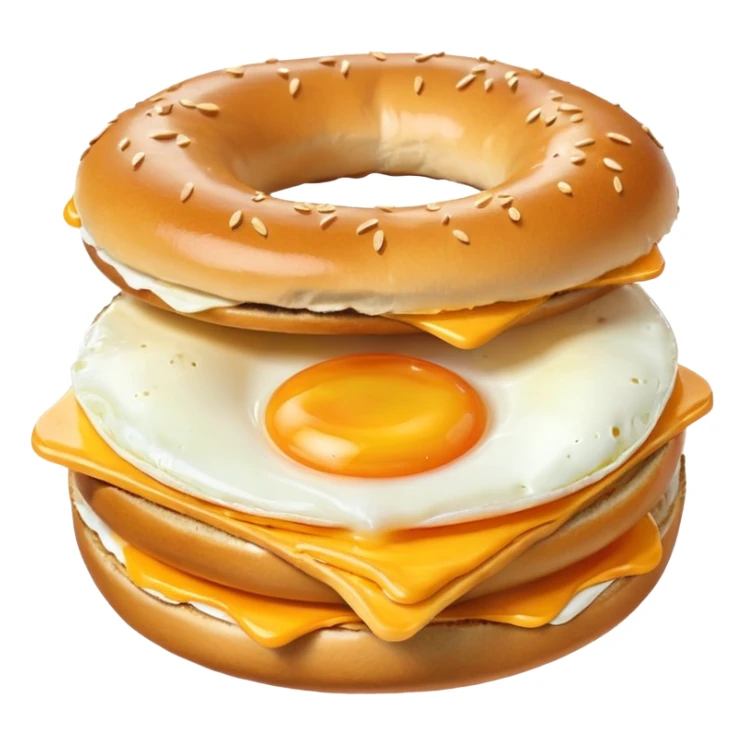 bagel egg and cheese sandwich sticker
