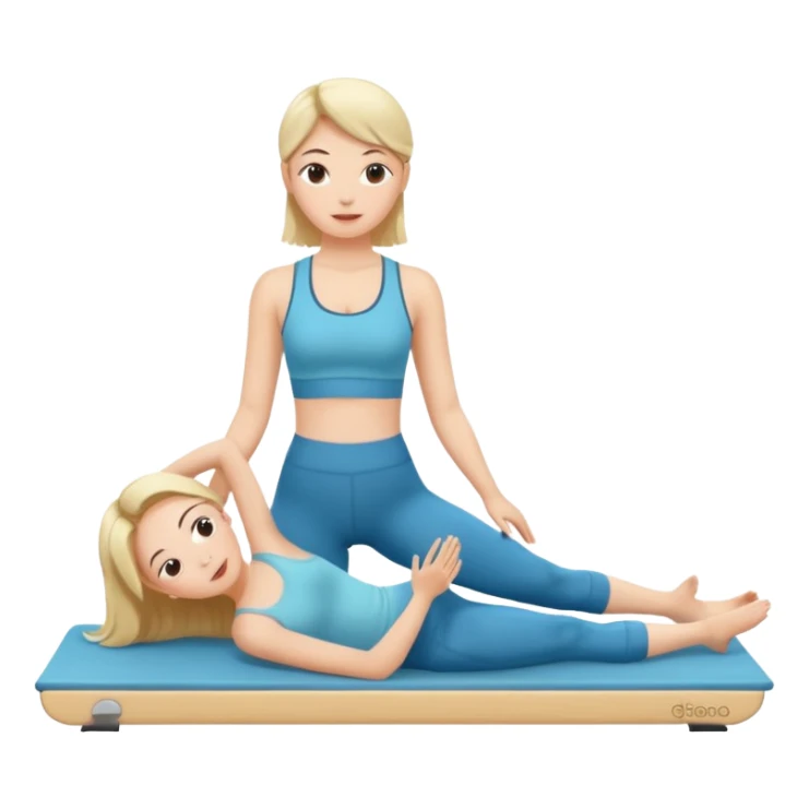 una chica haciendo pilates sticker