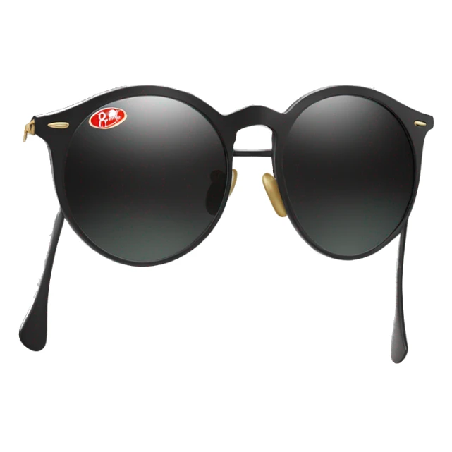  black  ray ban round metal sunglasses sticker
