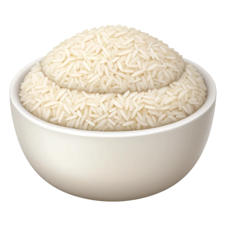  pure white rice, bowl is white sticker