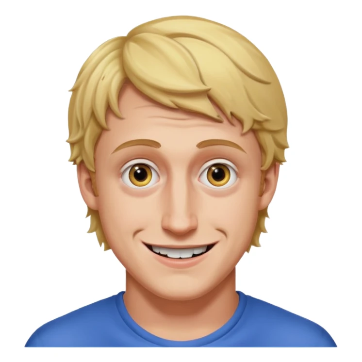 Logan Paul with a creepy smile sticker