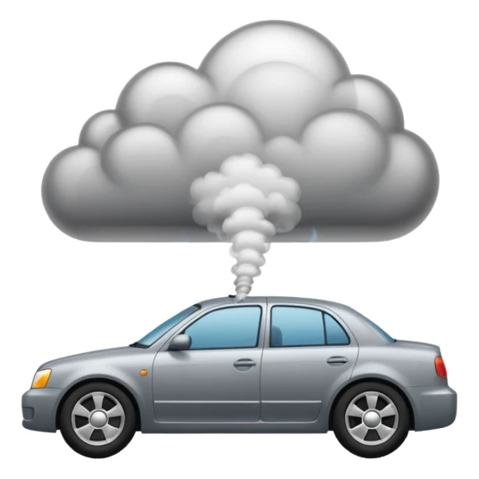 smoke coming out of a car exhaust sticker