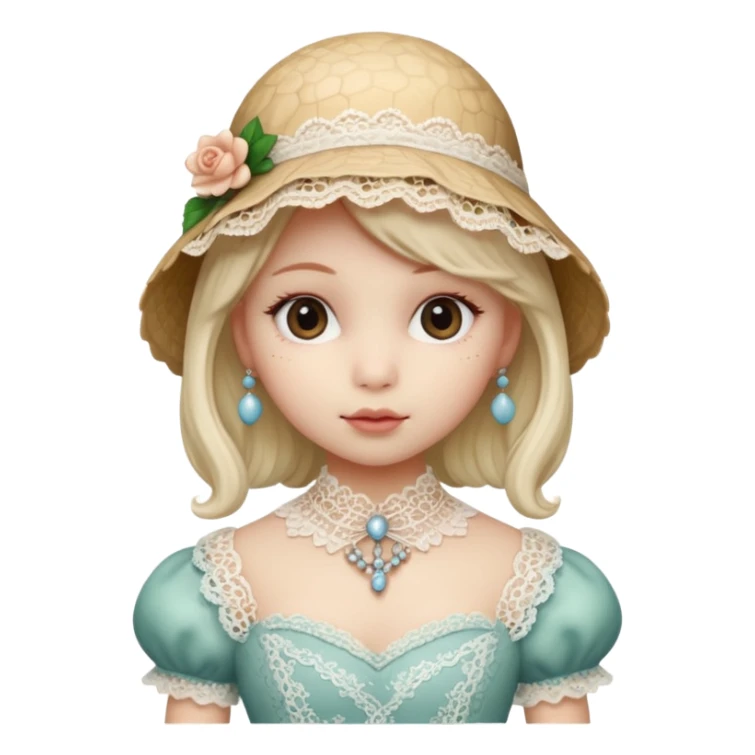 Dinosaur with a lace and Dressed like a doll  sticker