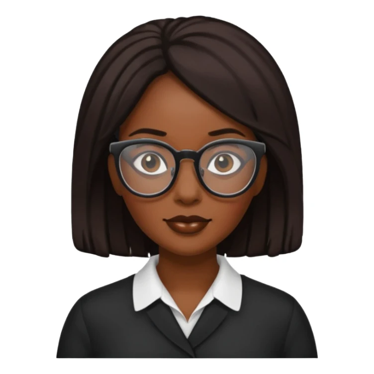 bold and wearing glasess black woman sticker
