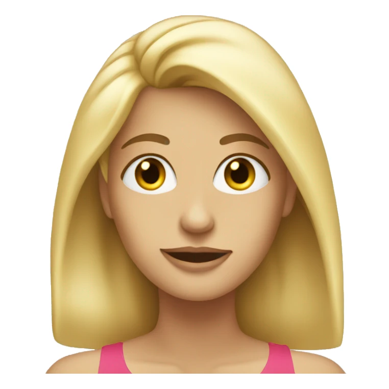 blonde woman looking at viewer sticker