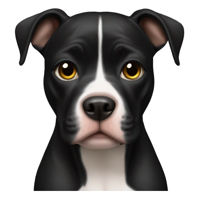black pitbull girl sticker