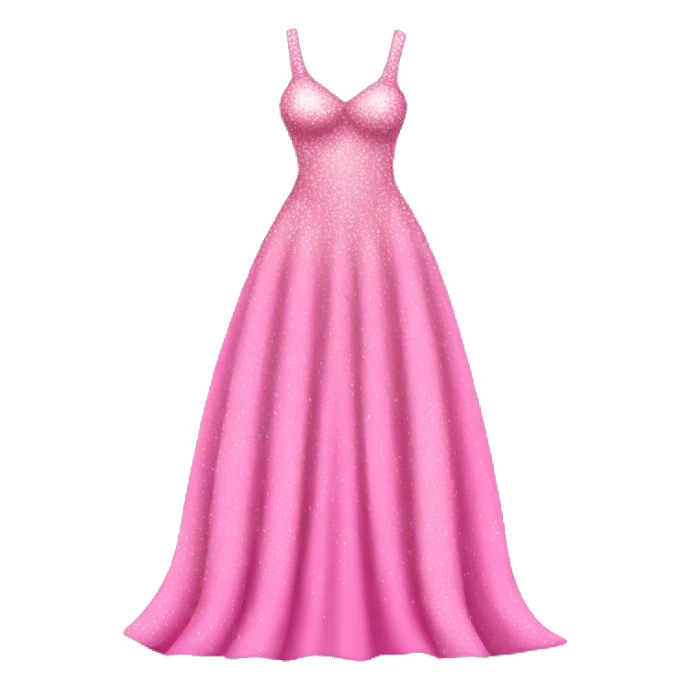 Long pink dress with glitters sticker