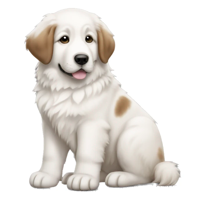 Puppy Great Pyrenees with Brown Ears  sticker