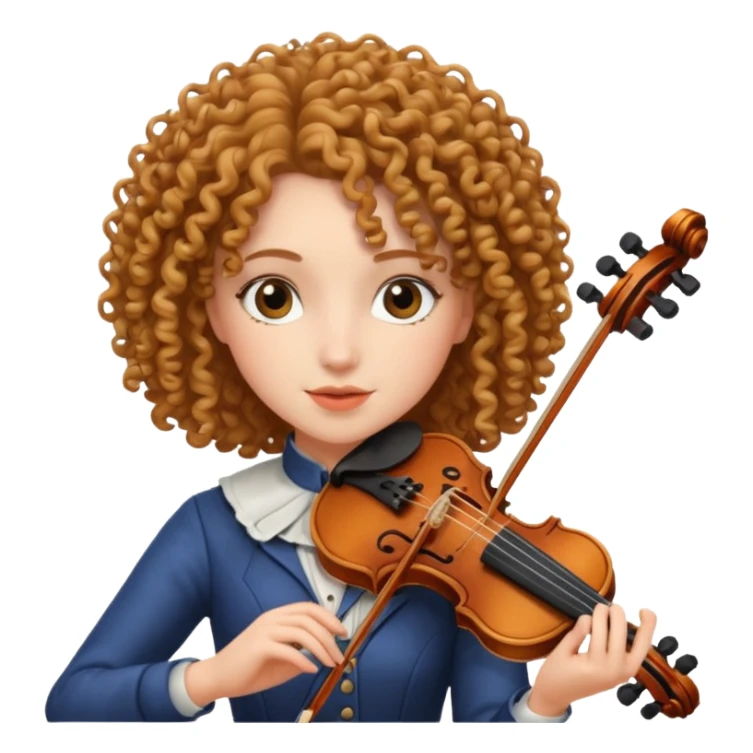 CURLY HAIR FEMALE VIOLINIST sticker