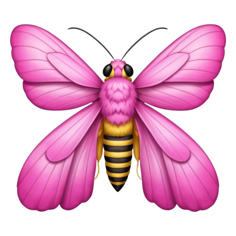 Can you generate a Dryocampa rubicunda a.k.a Rosy maple moth emoji sticker