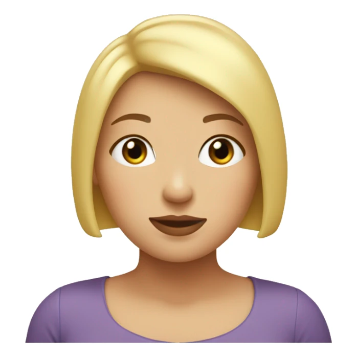 Girl with a double chin and a very short blonde bob sticker