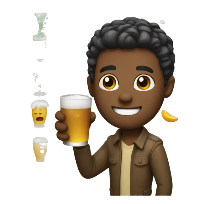 Man who loves to drink sticker