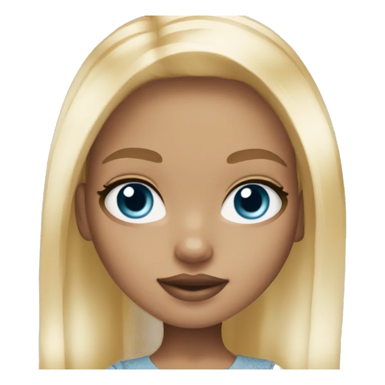 Blond bratz blue eyes white skin sticker