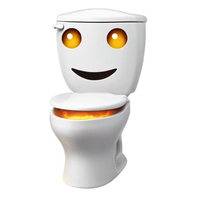 skibidi toilet with laser eyes blowing up sticker