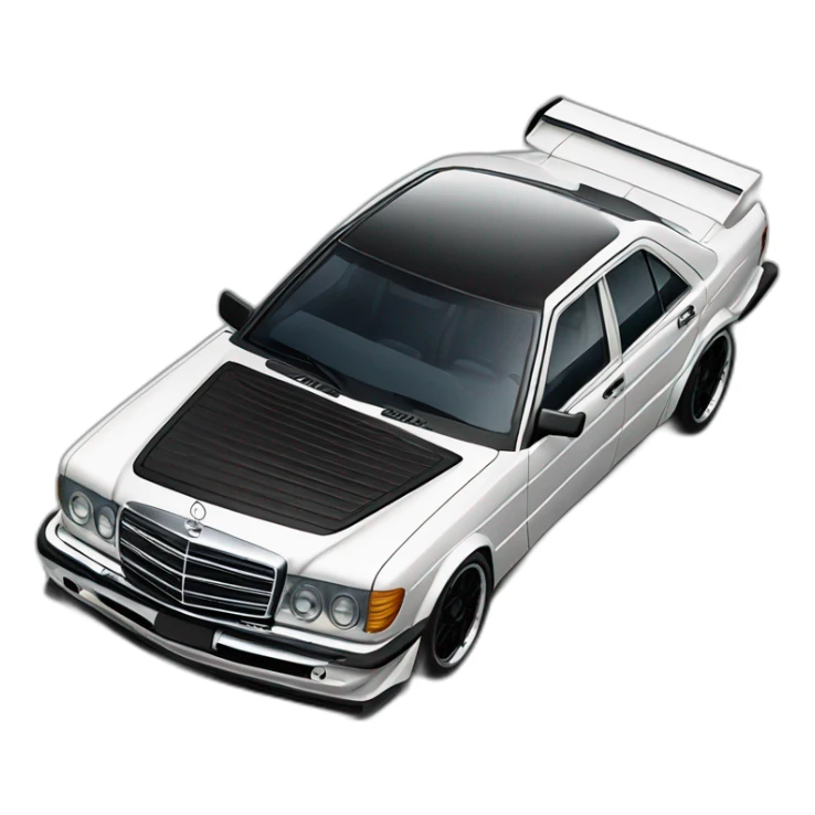 Mercedes SEL AmG with body kit custom sticker