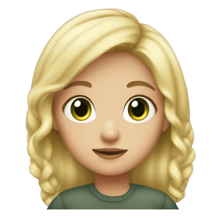 cute girl with blonde hair green eyes  sticker