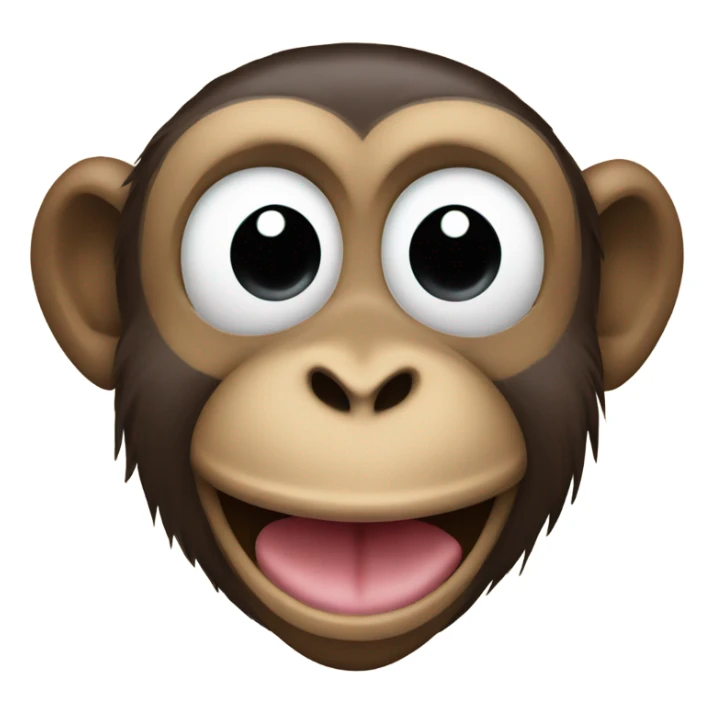 A monkey sticking his tongue out  sticker