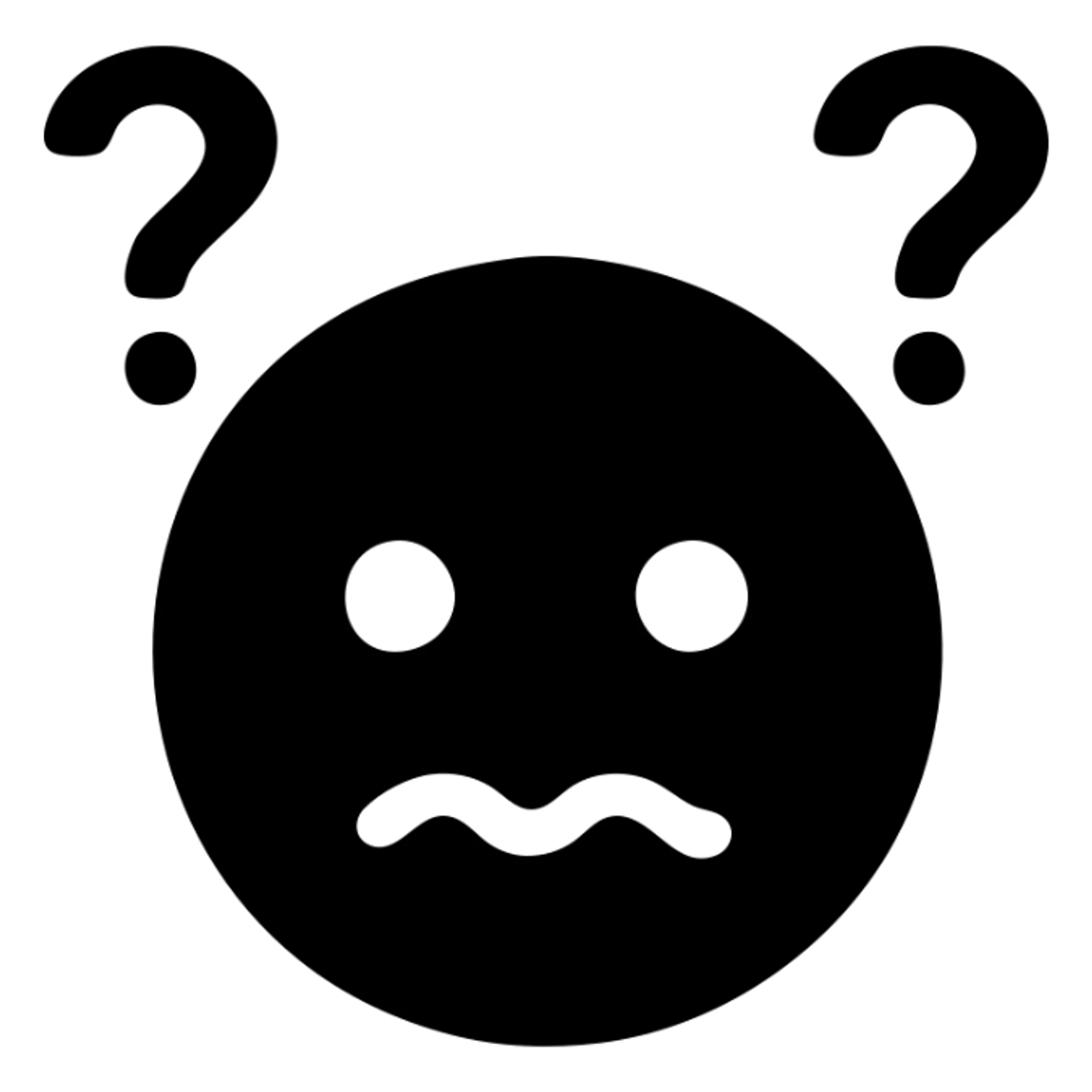 icon of a confused face sticker