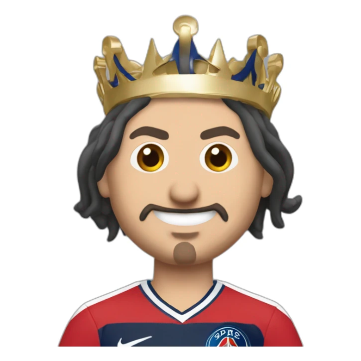 Zlatan Ibrahimovic avec une couronne au psg sticker
