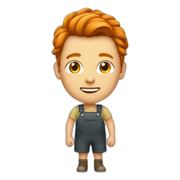 Personne rousse qui travaille sticker