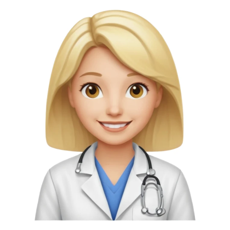 female blonde vet sticker