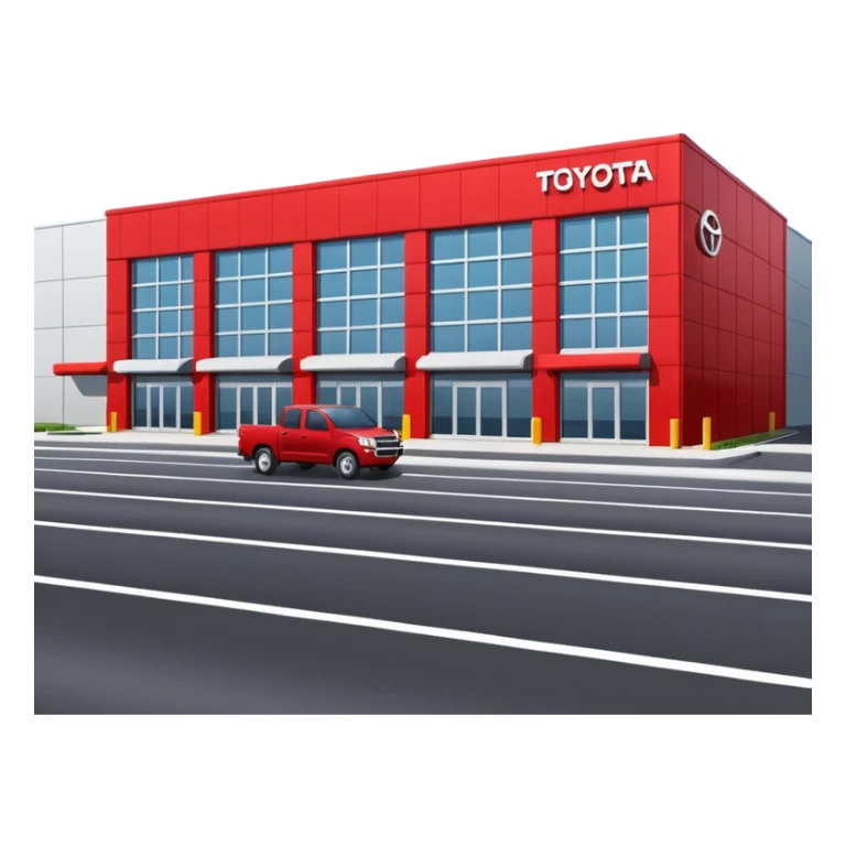 red Toyota Distribution centre sticker