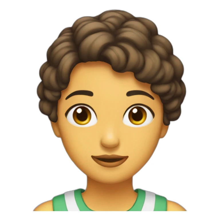 Chica morena pecosa con crespos  sticker