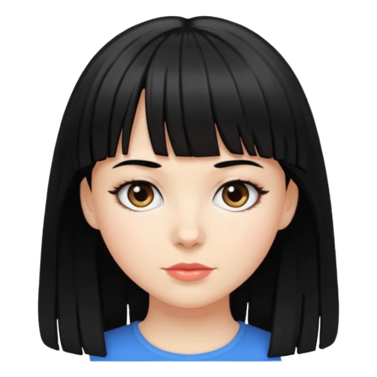 white girl bangs black  sticker