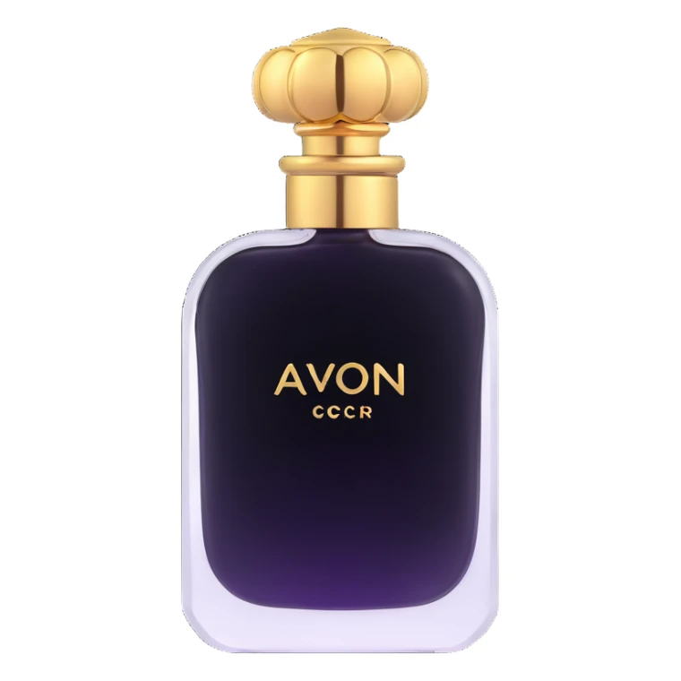 Elegant AVON perfume bottle with gold cap sticker