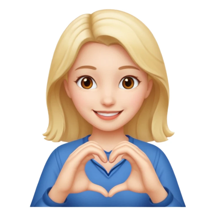 Heart hand girl  sticker