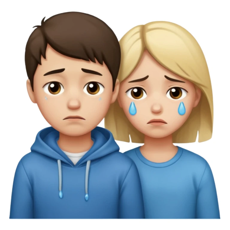 boy and girl heart break sticker