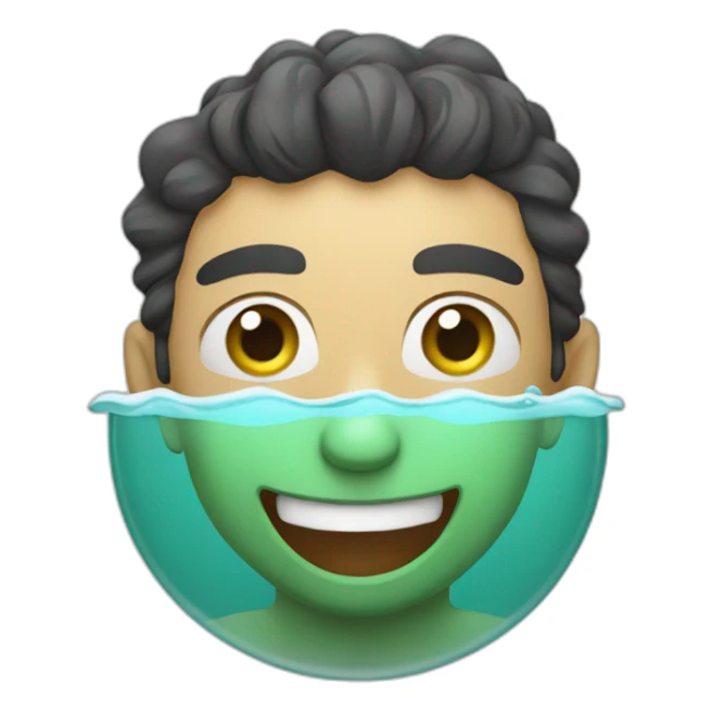 Rana en piscina nadado sticker