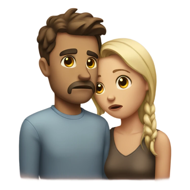 sad couple sticker