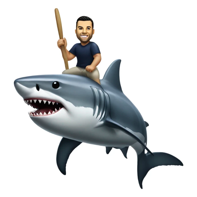Nick swisher riding a great white shark sticker