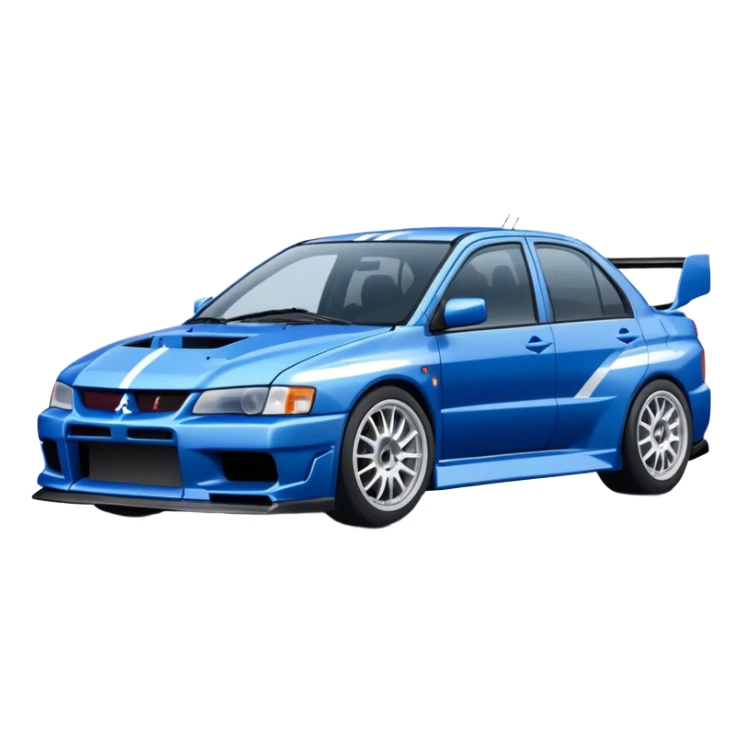 Mitsubishi Lancer Evo VI best view with some cool prints sticker