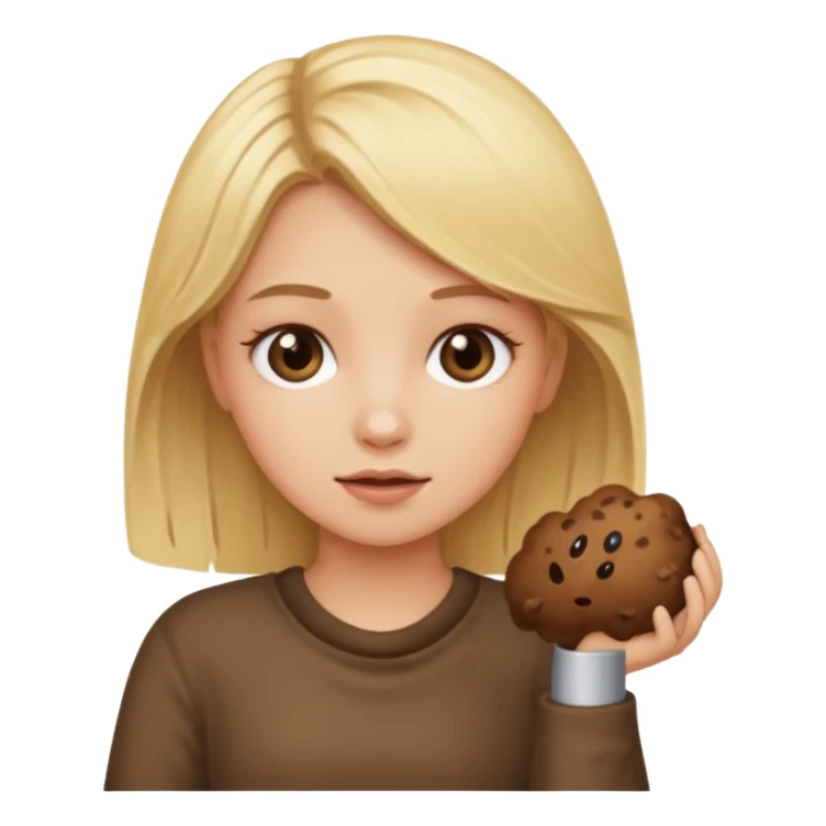 Blonde girl with poop in hand sticker