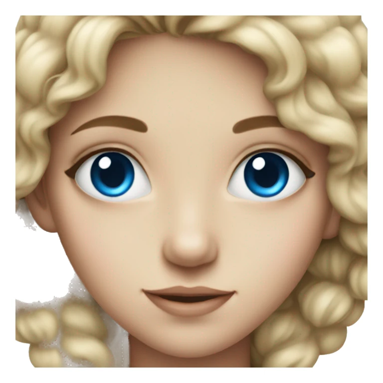 close-up portrait of girl with blue eyes sticker