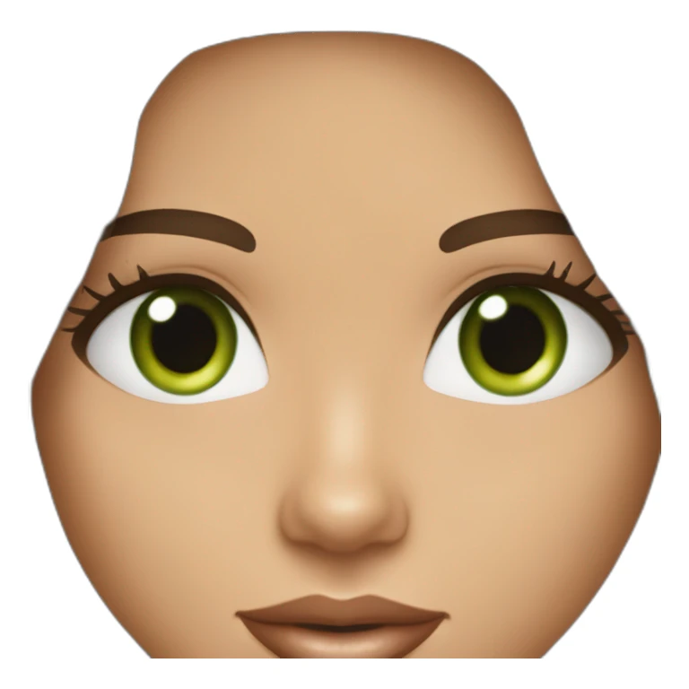 adriana lima green eyes brown hair and blue clothes sticker