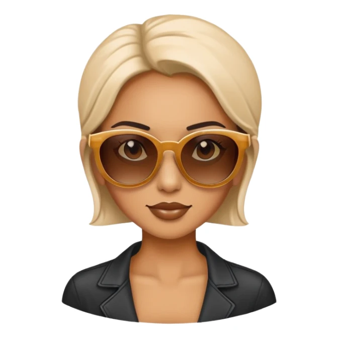 Woman with sunglasses sticker